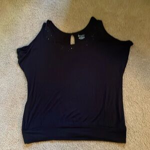 Black Lane Bryant cold/open shoulder top.